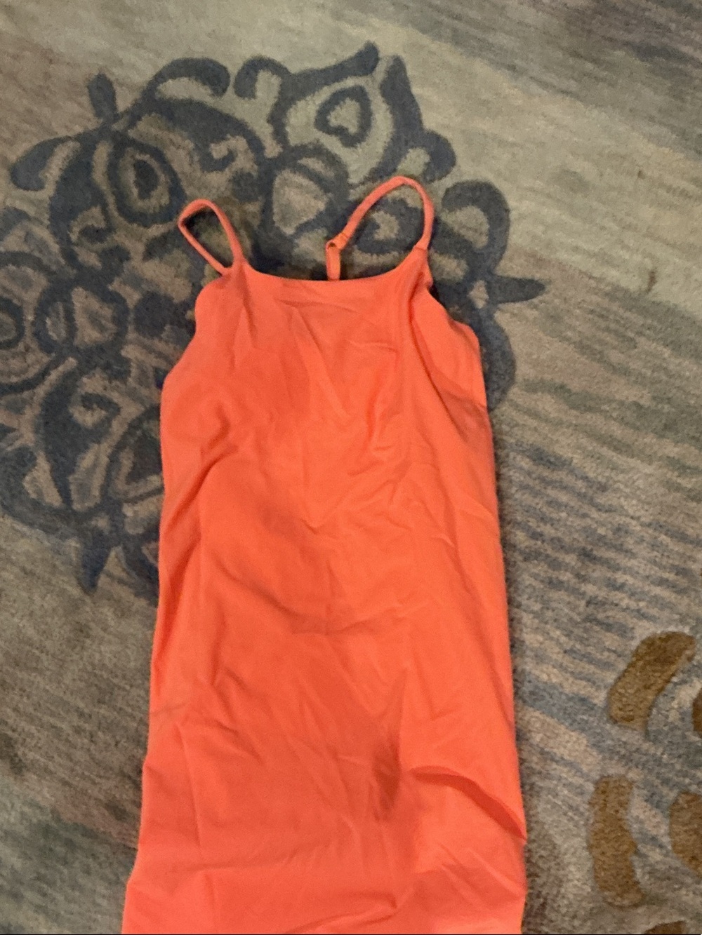 Athleta Girls Orange Spaghetti Strap Dress